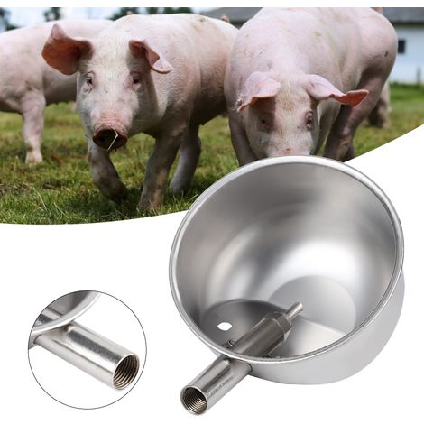Bols d'abreuvoir automatiques ronds en acier inoxydable 21cm pour porcelets, ferme d'élevage porcin (1/5)