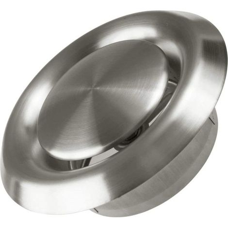Grille d'Aération, Adjustable Grille de ventilation en Acier Inoxydable Bouche d’Extraction Ronde Murale Ventilation Hotte(4 pouces) (1/5)