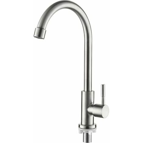 Mitigeur de cuisine rotatif 360° – Acier inoxydable 304 – Aérateur Nerperl silencieux – Économie d'eau 30% – Installation rapide