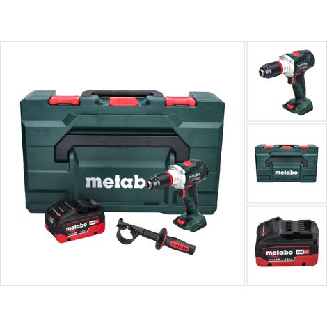 Metabo BS 18 LTX BL I Perceuse-visseuse sans fil 18 V 130 Nm + 1x Batterie 8,0 Ah + Coffret metaBOX - sans chargeur