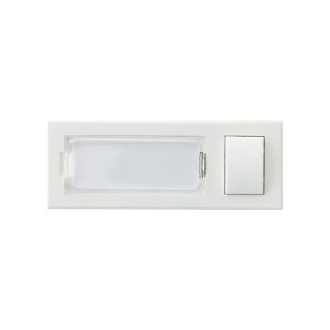 Klingeltaster mit Namensschild, weiß Kunststoff, 91x32x18mm