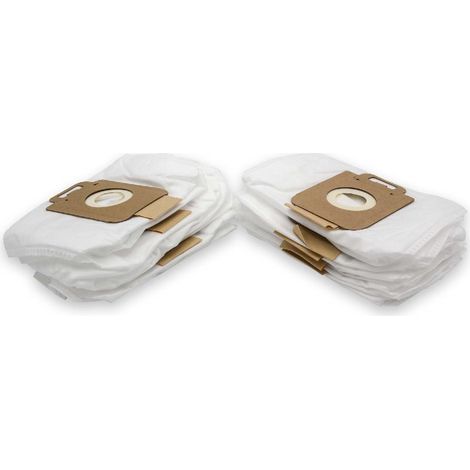 vhbw 10x sacchetto compatibile con Nilfisk P12, P10, Life, ECO, King Hygienic, Power, Power Eco, Cleaner aspirapolvere - 29cm x 17cm Bianco