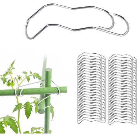 Colliers de serrage pour plantes en acier inoxydable, lot de 100, réutilisables