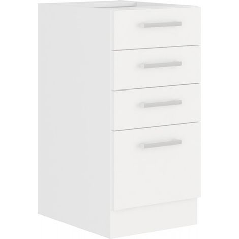 EKO White Unterschrank 40 Weiss matt Küchenzeile Küchenblock Küche Einbauküche (1/2)