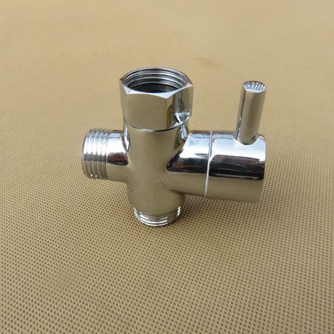 Collecteur tout cuivre avec sortie 1/4 pour pommeau de douche, pistolet de chasse d'eau et robinet. (1/5)
