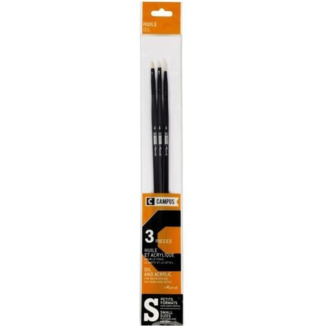 CAMPUS Pochette 3 Pinceaux Huile S