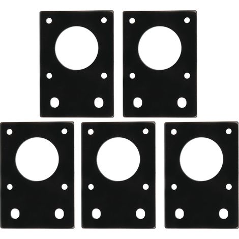 Lot de 5 plaques de montage pour moteur pas à pas 42, support fixe pour imprimante 3D (modèles 2020 et 2040), en aluminium. (1/5)