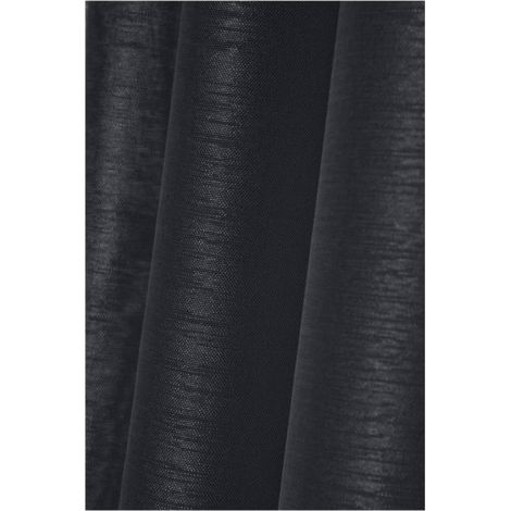 Voilage a oeillets 140 x 260 cm Wood noir (1/3)