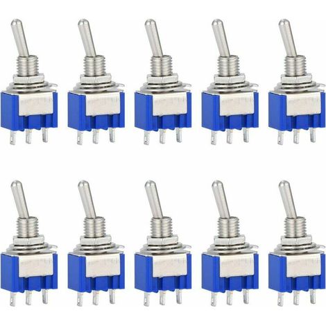 10 Pièces AC 125 V 6A on-on 3 Broches Mini Interrupteur à Bascule à 2 Positions, pour Arduino Voiture Camion Bateau Interrupteurs de Véhicule