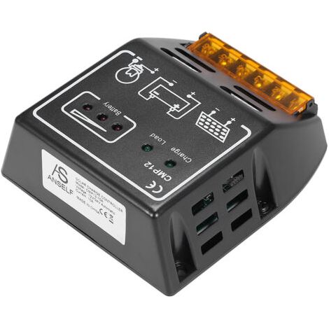 Anself 10A 12V/24V PWM Solar-Laderegler, Laderegler zum Überlastschutz von Solarmodulen (1/4)