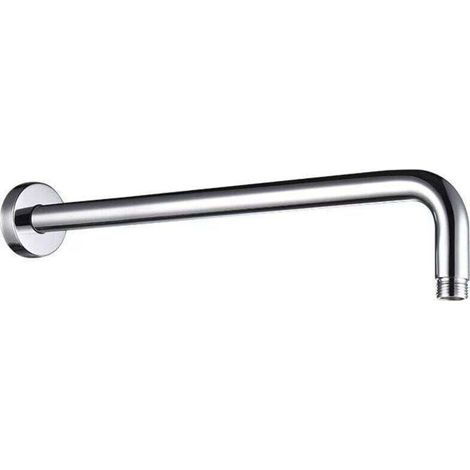 Bras de douche tube rond J en acier inoxydable avec fonction anti-calcaire(40cm)