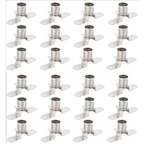 Douille E10 pour ampoule – Lot de 24 pièces – Fer ignifuge jusqu'à 230V 200W – Pour expériences électriques et dispositifs scientifiques (1/5)