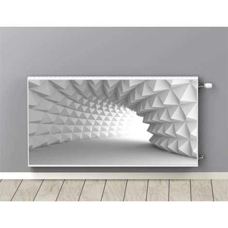 Alfombrilla magnética para cubreradiador Blanco 3D Túnel 60x100cm