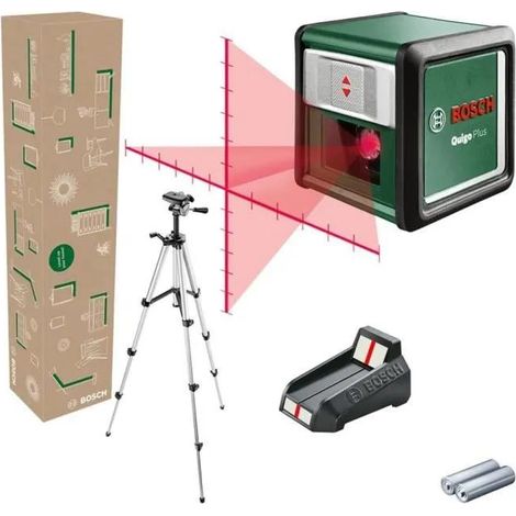 Bosch Quigo Plus láser de líneas cruzadas negro y verde