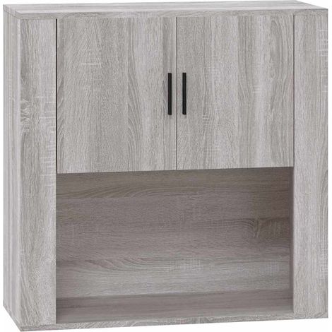 Maison Exclusive - Mobile Pensile Grigio Sonoma 80x33x80 cm in Legno Multistrato (1/5)
