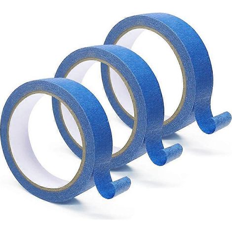 3 rouleaux de ruban de masquage bleu, ruban adhésif multi-supports pour peinture (1/5)