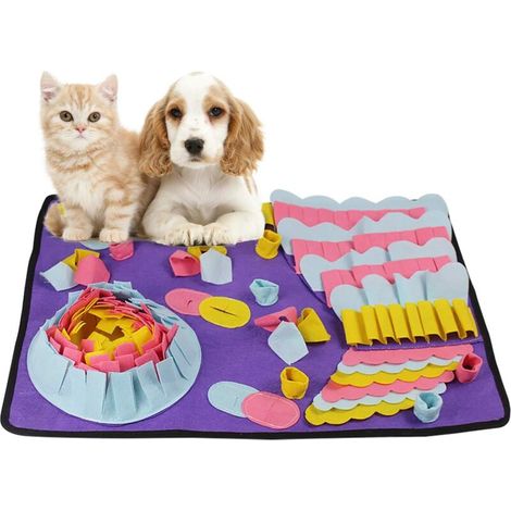 Tapis de Snuffle pour chiens Tapis d'alimentation pour animaux de compagnie Chiens Puzzle Jouets Tapis d'entraînement pour chiots (1/5)