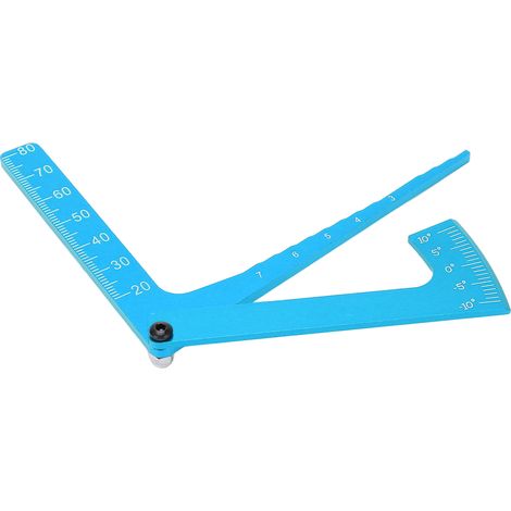 Jauge de Carrosserie Universelle Réglable pour Mesure de Hauteur de Jante et Angle de Carrossage - Bleu (1/5)