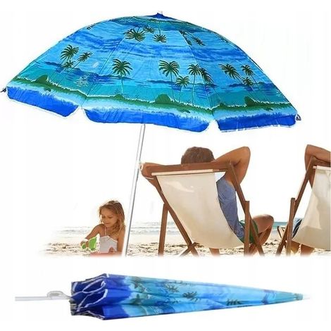 Grande ombrellone da spiaggia pieghevole per balcone, giardino, terrazzo, spiaggia, 180 cm (1/5)