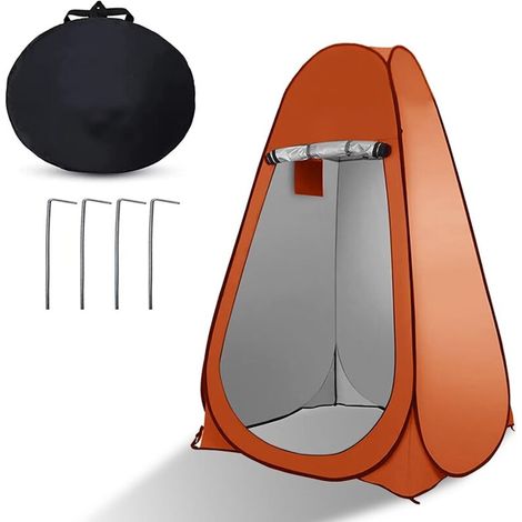 Barnum Pop-Up-Sichtschutzzelt, tragbar, geeignet für Außenduschen (Orange)