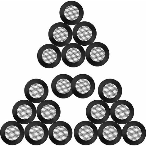 20 Pièces Joint Torique Joint Pomme de Douche Filet Filtre en Acier Inoxydable Joint Rondelle en Caoutchouc avec 40 Maille pour 1/2 Pouces Têtes de Douche (1/5)