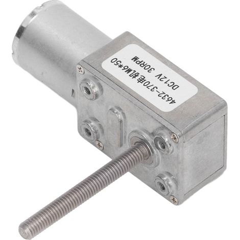 Moteur à engrenages CC 30 tr/min, autobloquant, grande adaptabilité, 12 V CC, filetage M6 x 50 mm (1/5)