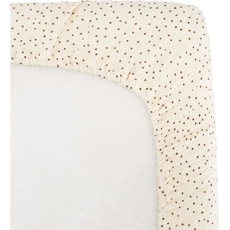 Drap housse - DOMIVA - 70x140 cm - Pois - Gaze de coton