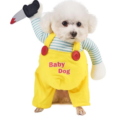 Costume di Halloween per cani - Coltello da bambola per animali domestici Vestito di Halloween per gatti - su - Costume di Halloween per gatti - cani di piccola e media taglia - divertente ruolo per f (1/4)