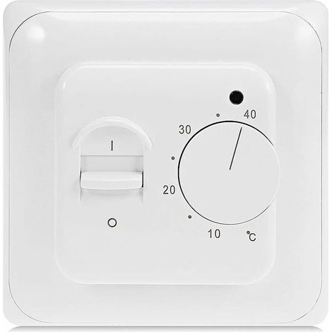 royaluxe -Manuel Thermostat Chauffage au Sol Electrique avec sonde AC 220V 16A, Régulateur de Thermostat Plancher Chauffant Mécanique (1/5)