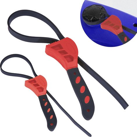 Chiave a cinghia PCS per idraulica - Chiave a cinghia in gomma - Chiavi a cinghia per filtri dell'olio da 24 pollici e 19,7 pollici - Chiavi per filtri dell'acqua da 24 pollici (1/4)