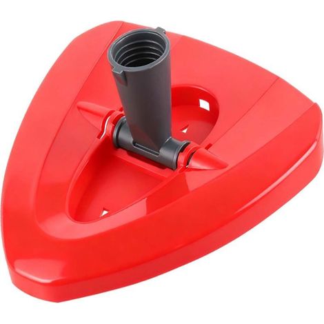 1 pièce rouge Tête de rechange compatible avec le balai rotatif, accessoire pour balai rotatif triangulaire (1/5)
