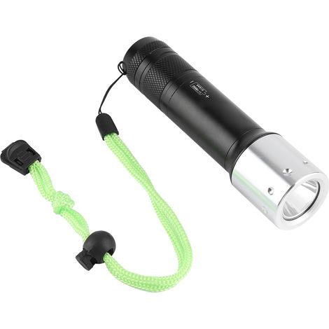 Lampe torche de plongée étanche LED portable en alliage d'aluminium, 3 modes réglables, idéale pour les activités de plein air. (1/5)