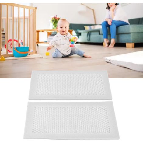 Couvercle de protection en silicone pour grille d'aération de sol, sécurité bébé, blanc (1/5)