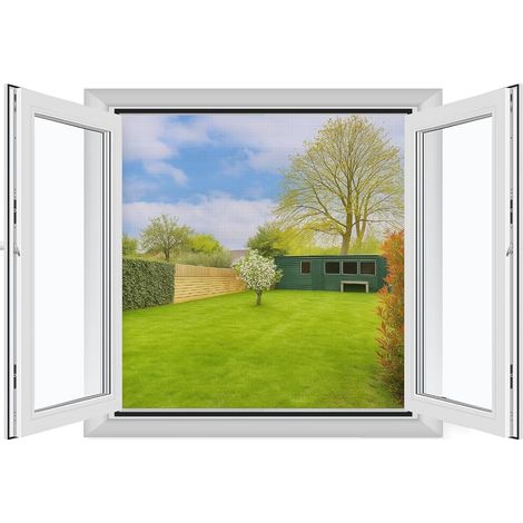 Moustiquaire adhésive 150x180cm – sans perçage, découpable – noir (1/5)