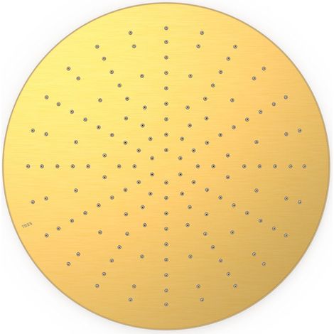 TRES 13495001OM Rociador de Ducha Empotrado a Techo Color Oro Mate 24K - ref: 13495001OM (1/2)