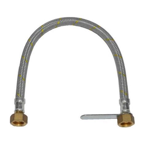 FLESSIBILE PER BOMBOLA E CENTRALINA GAS GPL F/F 50 CM IN ACCIAIO CON CHIAVE