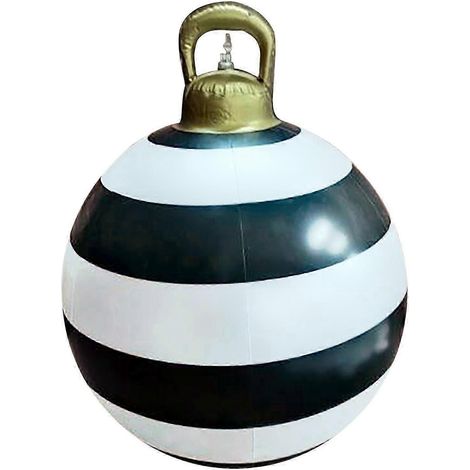 Boule de Noël gonflable en PVC décorée pour l'extérieur - Cadeau de Noël - Décoration de jardin (1/3)