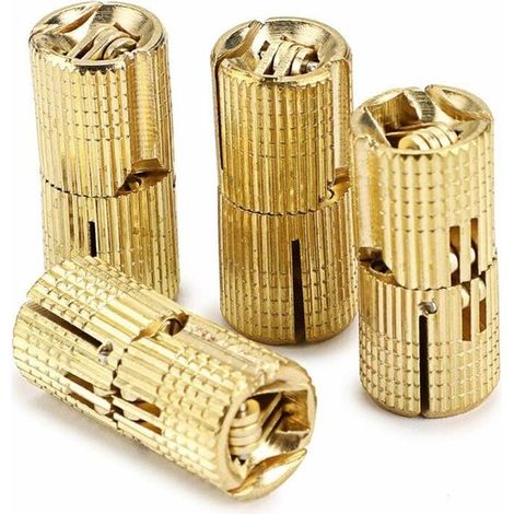 4 bisagras ocultas de latón de 16 mm - bisagras ocultas para muebles - ángulo de apertura de 180 grados (1/5)