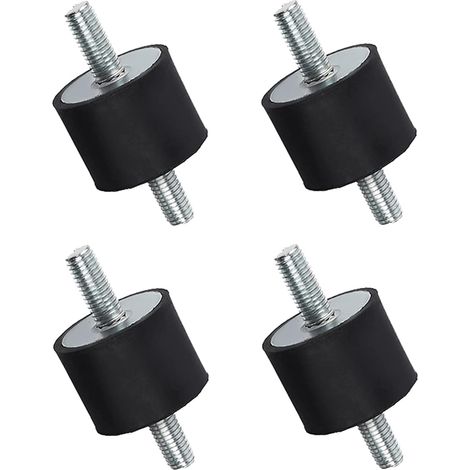Amortisseur Anti-Vibration - M10 - 40 x 30 mm - En Caoutchouc et Métal - Pour Pompe Compresseur Air Bateau Voiture - Lot de 4