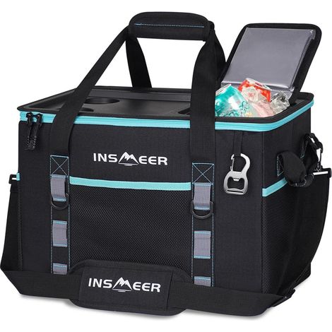 Sac glacière souple 40L pliable avec porte-gobelets et décapsuleur (1/5)