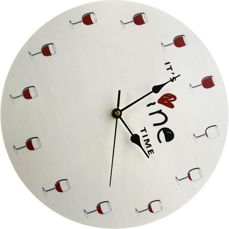 Horloge Murale Décorative 30 Cm en Acrylique Rouge Style Vin, Silencieuse sans Pile, Décor Salon Cuisine, Pendule Murale Élégante pour Maison Et Bureau (1/5)