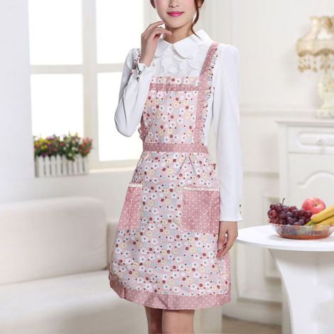 Tablier Princess - Manches Longues - Double Couche - Protection Contre Les Éclaboussures En Cuisine - Unisexe - 1 Pièce (1/4)