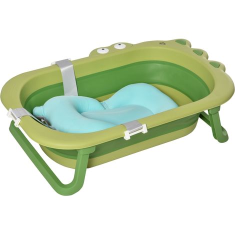 Vaschetta Bagnetto per Bambini 80x53,9x20,8 cm Antiscivolo Pieghevole Verde