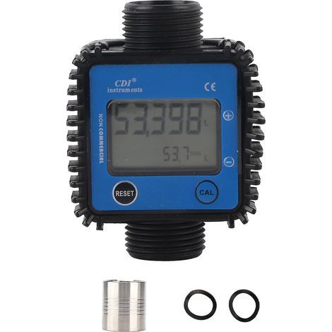 Débitmètre électronique numérique LCD professionnel pour diesel, essence, huile, méthanol (1/4)