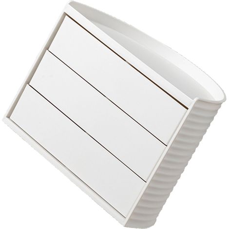 Organisateur de maquillage style Instagram, rotation à 360°, design semi-circulaire unique, anti-poussière, pour bureau ou coiffeuse de salle de bain, blanc.