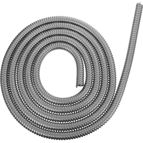 Gaine pour Gestion et Protection de Câbles Argenté en Acier Inoxydable Flexible for Installation Facile pour Fils Garages et Résidences (1/5)