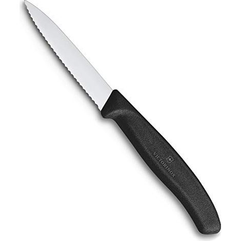 Coltelli da tavola Victorinox Spelucchino Lama Seghettata 8cm  Nero (1/4)