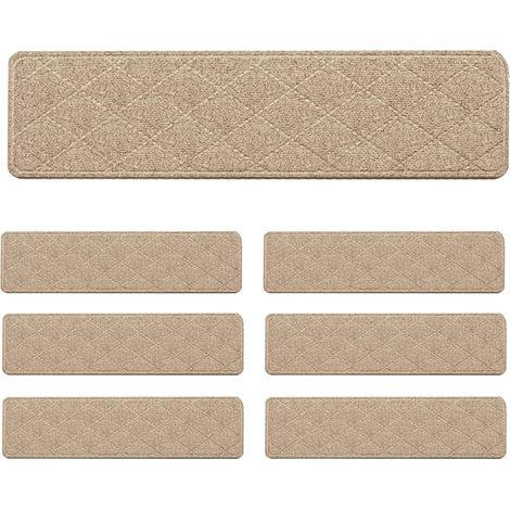Tapis pour Les Escaliers 7 Pièces de Tapis de Marche Adhésifs Paillassons d'Escalier à Domestique Pour Sous-sol Maison Industrie Cuisine Salle de Bains Extérieur Jardin d' (1/5)