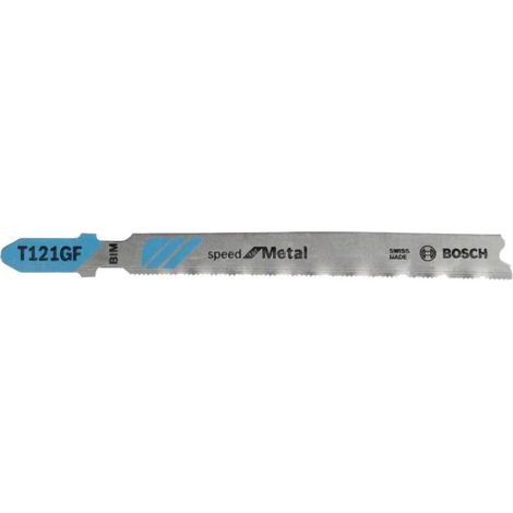 Pack de 5 lames de scie sauteuse T 121 GF Speed for Metal 92mm - BOSCH - 2608636696 (1/2)
