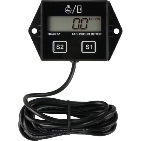 Tachymètre de compteur horaire numérique, rappel de maintenance, batterie remplaçable, arrêt automatique, utilisation pour tondeuse à gazon ZTR Générateur de tracteur Marine VTT Motoneige e
